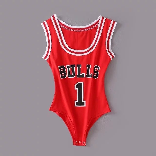 Women's Letter Print One-Piece Swimsuit Bikini Tank Top Shorts