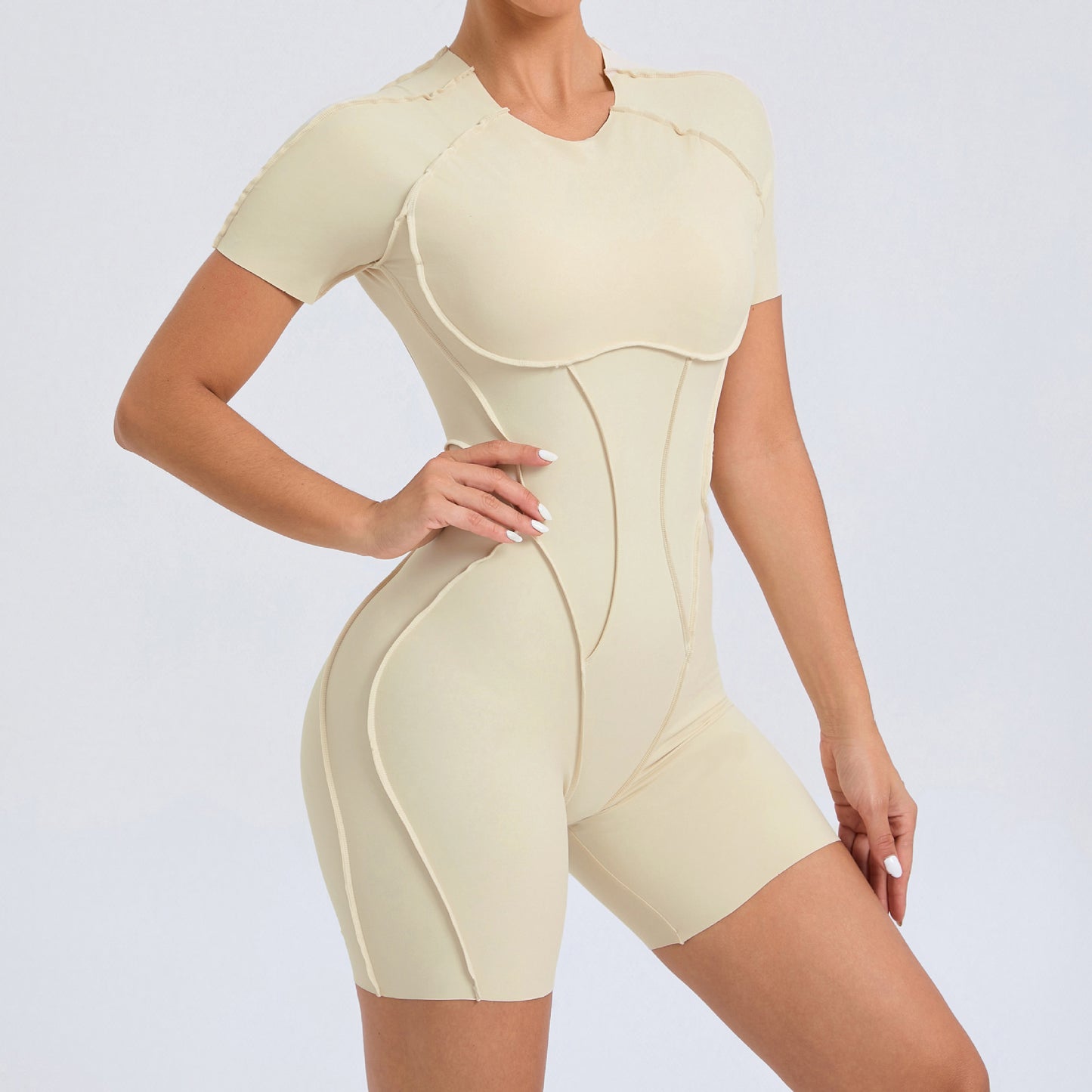 New Backless Short Sleeve One-piece